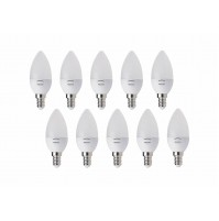 10 LAMPADE LED OLIVA C37 5WATT 4000K natura A+ LAMPADINA PEGASO