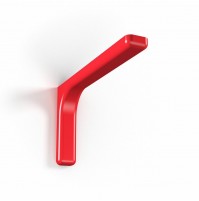 2 PZ REGGIMENSOLA SUPPORTO STAFFA MENSOLA PLASTICA METALLO 18cm ROSSO