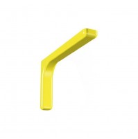 2 PZ REGGIMENSOLA SUPPORTO STAFFA MENSOLA PLASTICA METALLO 24cm GIALLO