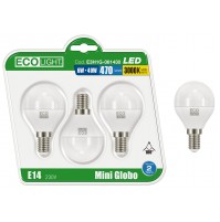 LAMPADINE ECOLIGHT LED E14M/GL6W C.CF3PZ