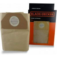 BLACK&DECKER Sacchetti Filtro in Carta 30L per Aspiratori Solidi e Liquidi 41830
