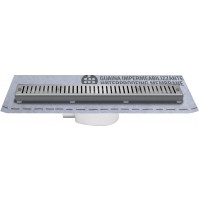 CANALETTA PER DOCCIA IN ABS CON GRIGLIA INOX CM.55 COMPLETA DI GUAINA IMPERMEAB