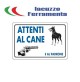 CARTELLO SEGNALETICO TARGA TABELLA PVC ATTENTI AL CANE E AL PADRONE 20x30