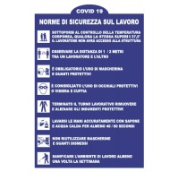 CARTELLO TARGHETTA SEGNALETICA NORME SICUREZZA SUL LAVORO 20X30 PVC PROTEZIONE