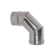 CURVA A GOMITO ACCIAIO CHIUSA 90° PER CANNA FUMARIA ACCIAIO INOX D° 80 CAMINI 