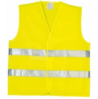 GILET ALTA VISIBILITA' COLORE GIALLO TAGLIA UNICA VEICOLI SICUREZZA INDUMENTO 