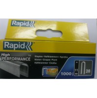 GRAFFETTE 11 MM RAPID R 28 PER FISSATRICE FISSACAVI 11 MM 7/16 PZ. 1000