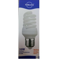 LAMPADA BASSO CONSUMO SPIRALE 20 w 20W 955 lm E27 LUCE FREDDA RISPARMIO TEKLIFE