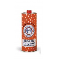 OLIO DI LINO COTTO LT.1 TRIPLA COTTURA PER RESTAURO IMPREGNARE LEGNO MOBILI