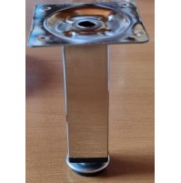 PIEDINO PIEDE IN METALLO CROMO LUCIDO 25x25mm H. 100 mm VITE REGOLABILE MOBILI