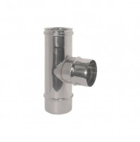 RACCORDO A T 90° PER CANNA FUMARIA ACCIAIO INOX D° 120 CAMINI