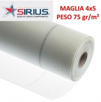 RETE IN FIBRA DI VETRO INTONACO PORTAINTONACO SIRIUS 4x5mm PESO 75 gr/mq mt.50