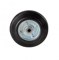 RUOTA IN GOMMA DI RICAMBIO UNIVERSALE MM 125 PER CARRELLO CON CUSCINETTI A RULLO