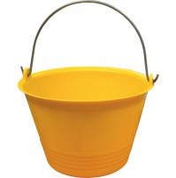 SECCHIO IN PLASTICA GIALLO TIPO EXTRA PER MURATORE manico mm.6 CALDARELLA