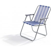 SEDIA SPIAGGIA MARE PIEGHEVOLE LANZAROTE 52X44XH75 SPIAGGINA BLU/BIANCO