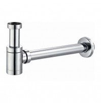 SIFONE ARREDO LAVABO BIDET TONDO BASSO IN OTTONE 1.1/4 