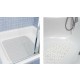 TAPPETO BIANCO PER doccia BAGNO TERMOPLASTICO PVC tappetino GEMITEX 53 x 53 cm 