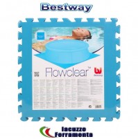 TAPPETO DI FONDO PER PROTEZIONE PISCINA UNIVERSALE 8 PIASTRELLE 50x50 2mq 58220