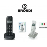 TELEFONO CORDLESS DIGITAL DECT-GAP Identificat. chiamata NERO/BIANCO GALA BRONDI