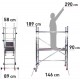 TRABATTELLO IN ALLUMINIO P6 FACAL H.189 KG.150 PONTEGGIO