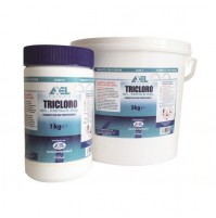 TRICLORO IN PASTIGLIA PER PISCINE 5 KG CLORO CLORANTE RILASCIO LENTO