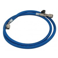 TUBO flessibile blu R22/R407/R32 con rubinetto attacco 1/4