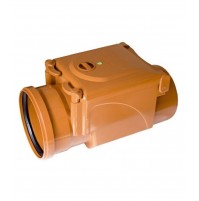 VALVOLA ANTI-RIFLUSSO IN PVC ARANCIO D. 110mm AD INNESTO easy-touch FOGNATURA