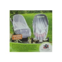 ZANZARIERA CARROZZINA PASSEGGINO BORDO ELASTICO TENDA ANTI ZANZARE BIANCO 0011 