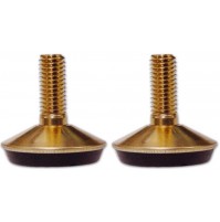 kit 2pz PIEDINO in OTTONE REGOLABILE MA 10 - D. 60mm MOBILI PIEDINI ARMADIO ALZA